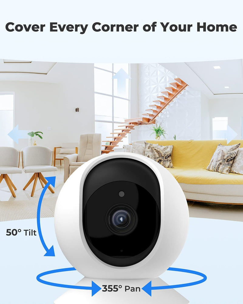 Reolink 4MP Indoor Security Camera, 2.4G/5GHz Dual-Band WiFi, Pan Tilt Monitor, 2-Way Audio, IR Night Vision, Remote Viewing, Motion Detection E1 Pro