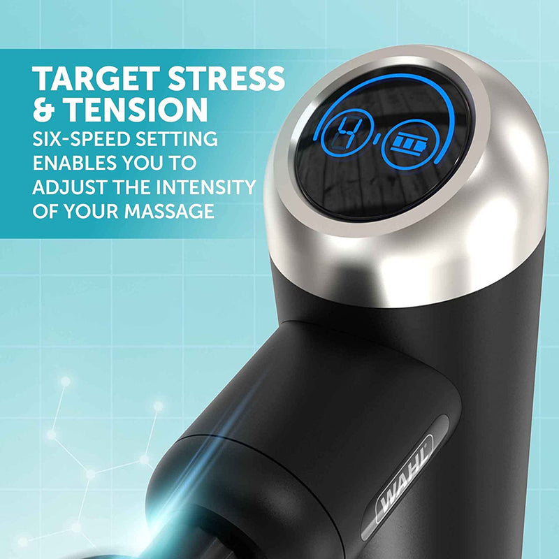 The six-speed setting enables you to adjust the intensity from low and gentle to high and intense for an effective massage