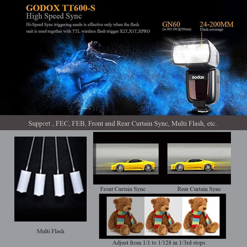 GODOX TT600S Camera Flash GN60 Speedlight for Sony Cameras with MI Hotshoe