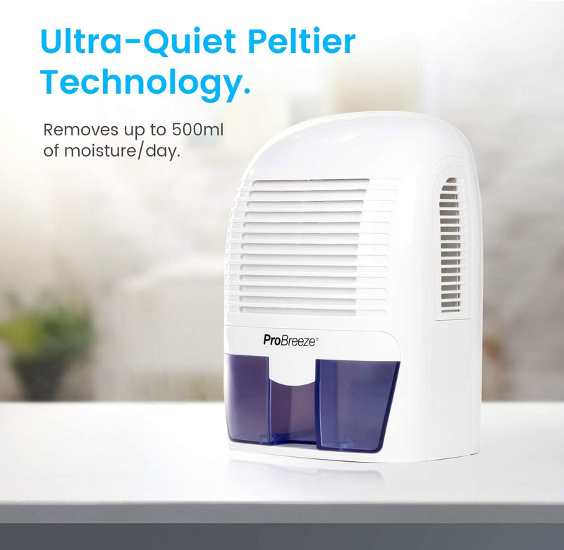 Simply empty the water tank with the easy-to-use outlet and place it back into the dehumidifier
