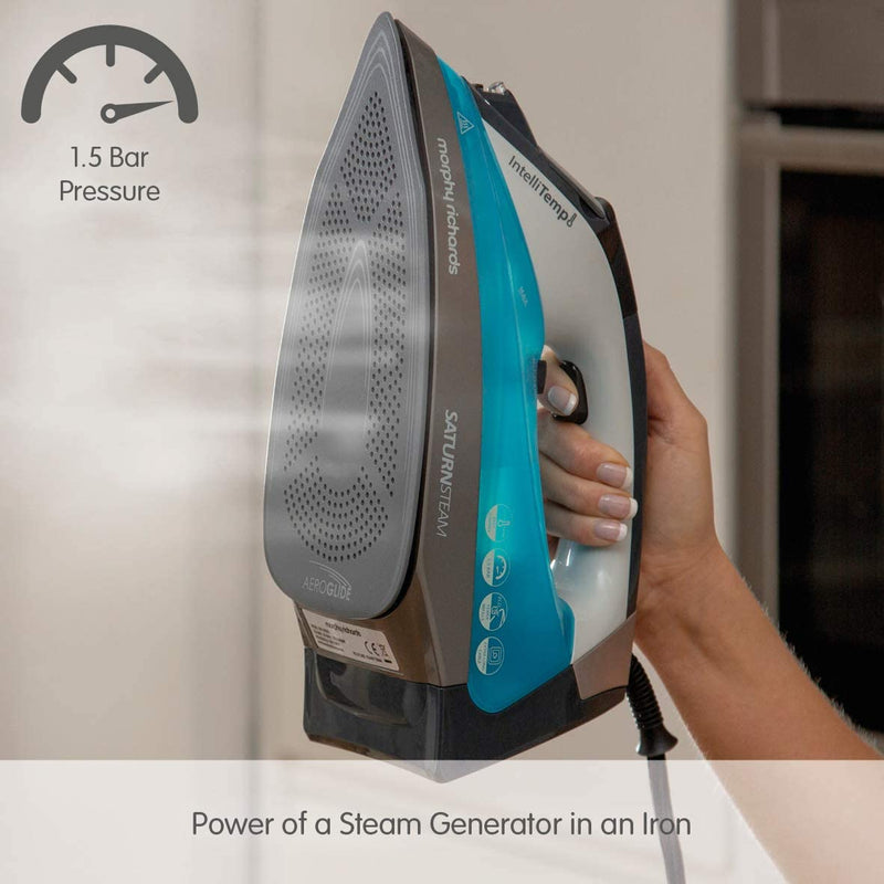 Morphy Richards 305003 Steam Iron with Intellitemp No Burns Guaranteed, 2400 W, 350 milliliters, Blue