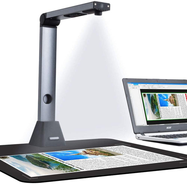 Bamboosang Document Camera X3, High Definition Portable Scanner, Capture Size A3, Multi-Language OCR, English Article Recognition, USB, SDK & Twain