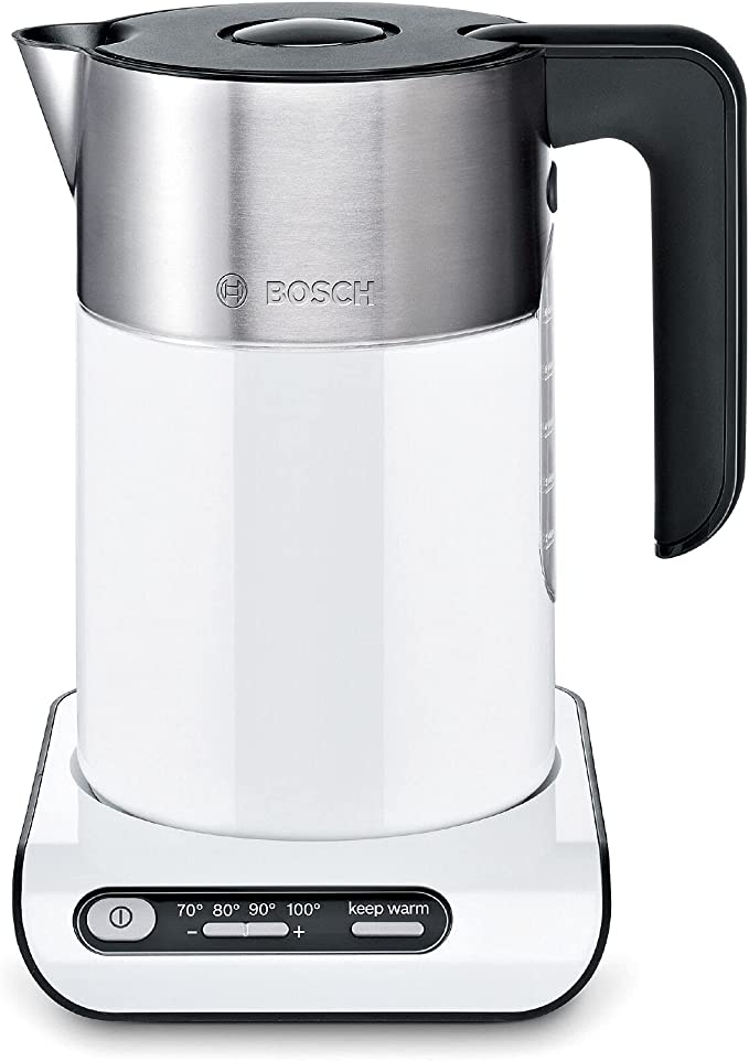 Bosch Styline TWK8631GB Variable Temperature Cordless Kettle, 1.5 Litres,3000W - White [Energy Class A+]