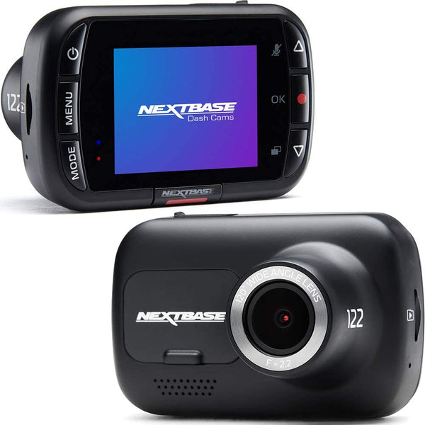 Nextbase 122 Dash Cam Full 720p/30fps HD Recording In Car DVR Camera- 120° 5 lane Wide Viewing Angle- Intelligent Parking Mode- G-Sensor- dashcam
