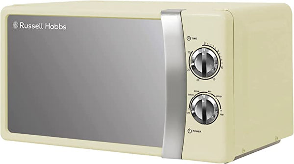 Russell Hobbs RHMM701C 17 Litre 700 W Cream Solo Manual Microwave with 5 Power Levels, Ringer & Timer, Defrost Setting, Easy Clean