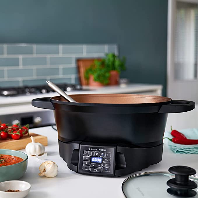 Russell Hobbs 28270 Good-to-Go Multicooker - 8 Versatile Functions including Slow Cooker, Sous Vide, Rice and Food Steamer, Black, 750 Watt