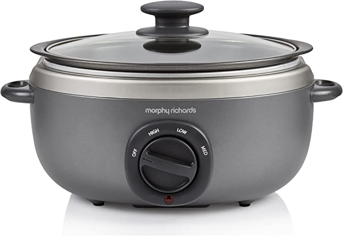 Morphy Richards 460022 Sear and Stew 3.5 Litre Oval Slow Cooker Titanium