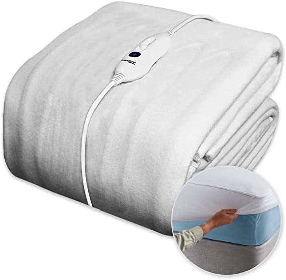 Dreamcatcher Single Fitted Electric Blanket , Machine Washable Heated Blanket, Soft Underblanket with 3 Comfort settings,