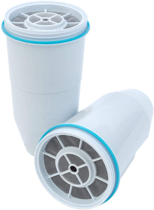 ZeroWater Replacement Water Filter Cartridges, 5 Stage Filtration System Reduces Fluoride, Chlorine, Lead and Chromium, 2 x Filter