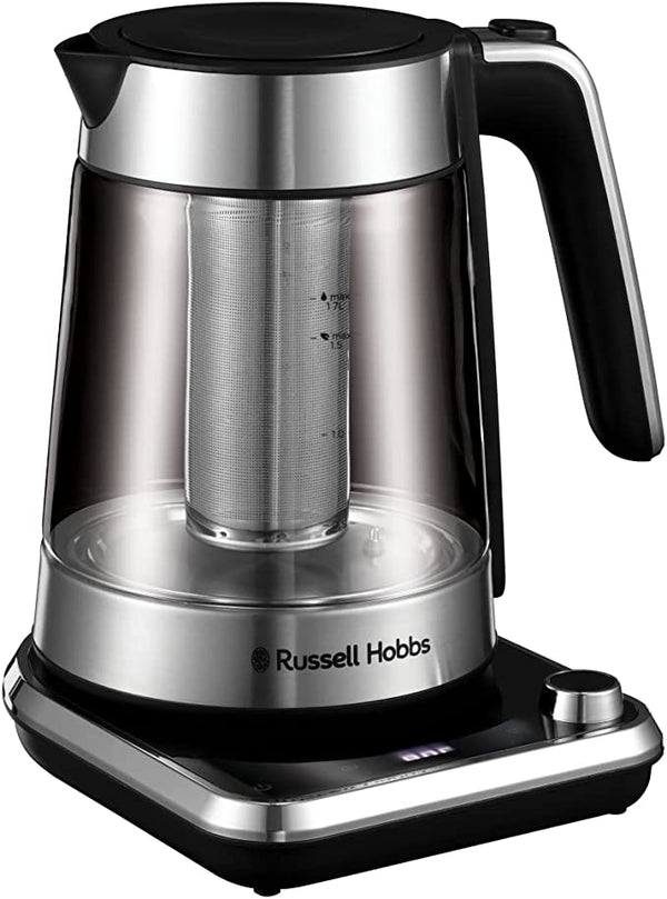 Russell Hobbs 26200 Attentiv Electric Kettle - Variable Temperature Kettle (40°C-100°C) with Infuser Basket and Touch Screen Controls, 1.7 Litres