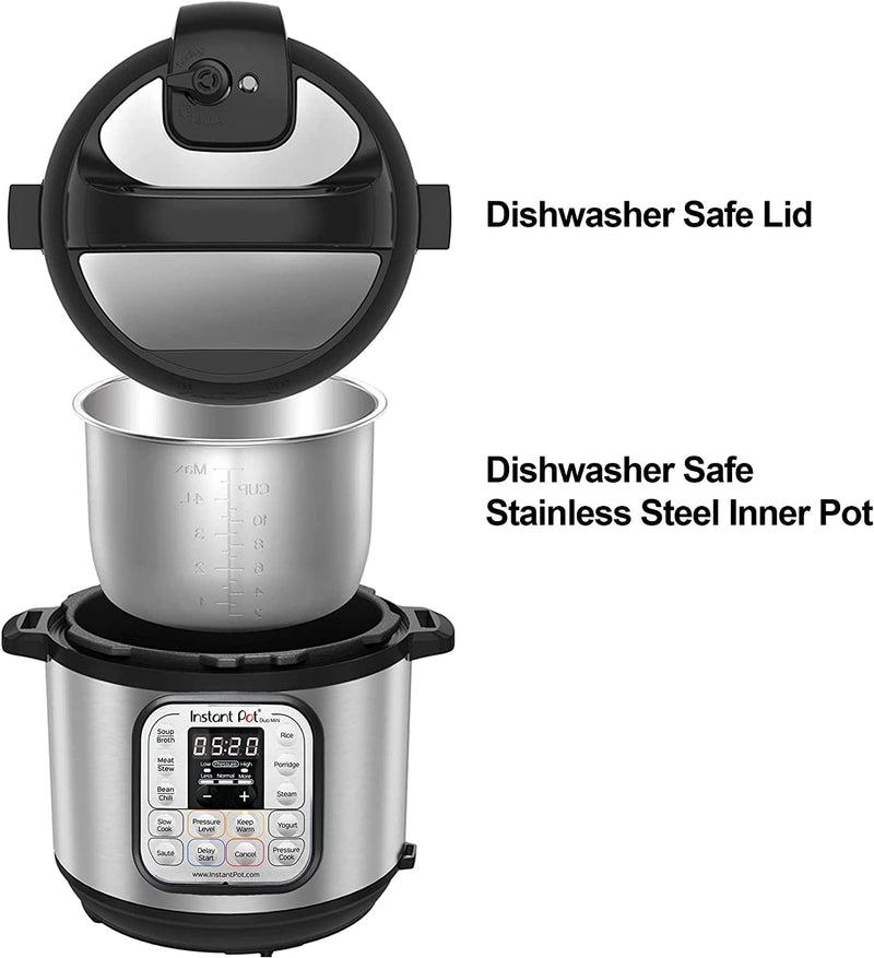 Instant Pot Duo 8L Electric Pressure Cooker, 7-in-1 Smart Cooker: Pressure Cooker, Slow Cooker, Rice Cooker, Sauté Pan, Yogurt Maker, Steamer Warmer