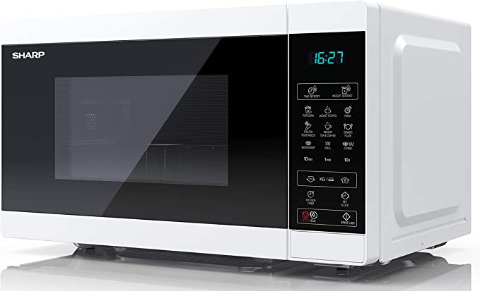 SHARP YC-MG02UW - 800W 20L Microwave with Grill, Electronic control, 11 Power Levels, White