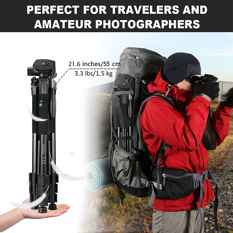 Folded Length: 22.6" (57 cm)  Weight: 3.3 lb (1.5 kg)  It can be easily put into your backpack without burdening travel.
