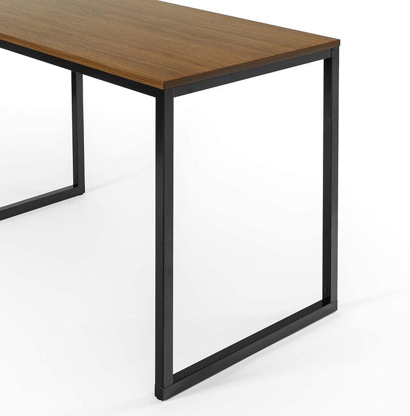 ZINUS Jennifer 119 cm Computer Laptop Table Desk | Home Office Study Desk | Easy Assembly | Metal Frame | Brown