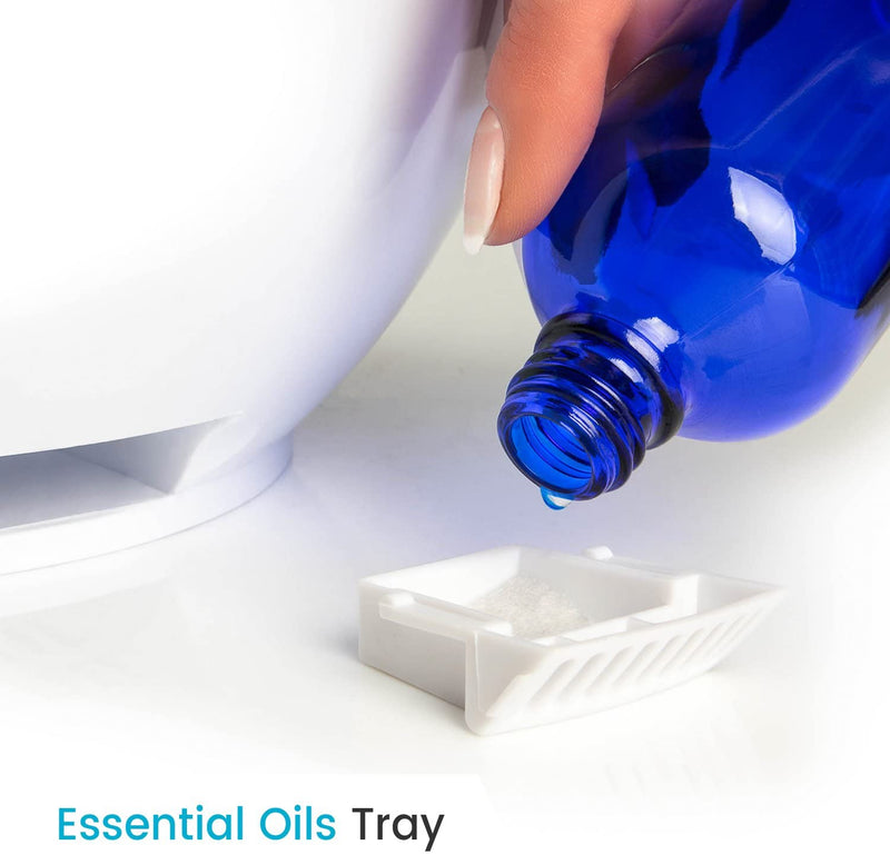 Removable Tray For Essential Oils: Add essential oils to the removable tray to create a scented mist that fills your room with a soothing aroma