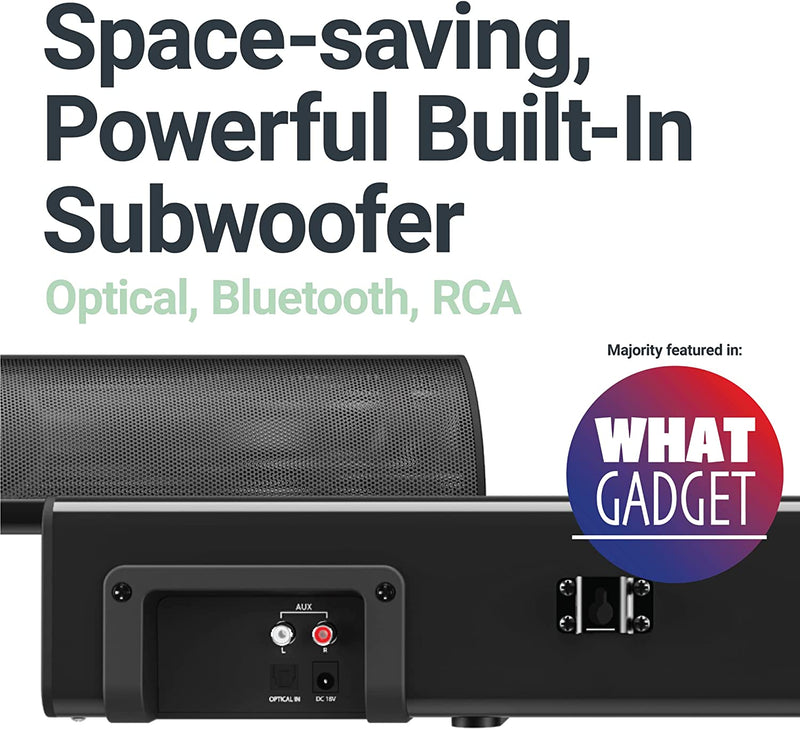 MAJORITY Snowdon II Sound bar for TV | 120 WATTS with 2.1 Channel Sound | Soundbar with Subwoofer Built-in and Remote Control | Multi-Connection
