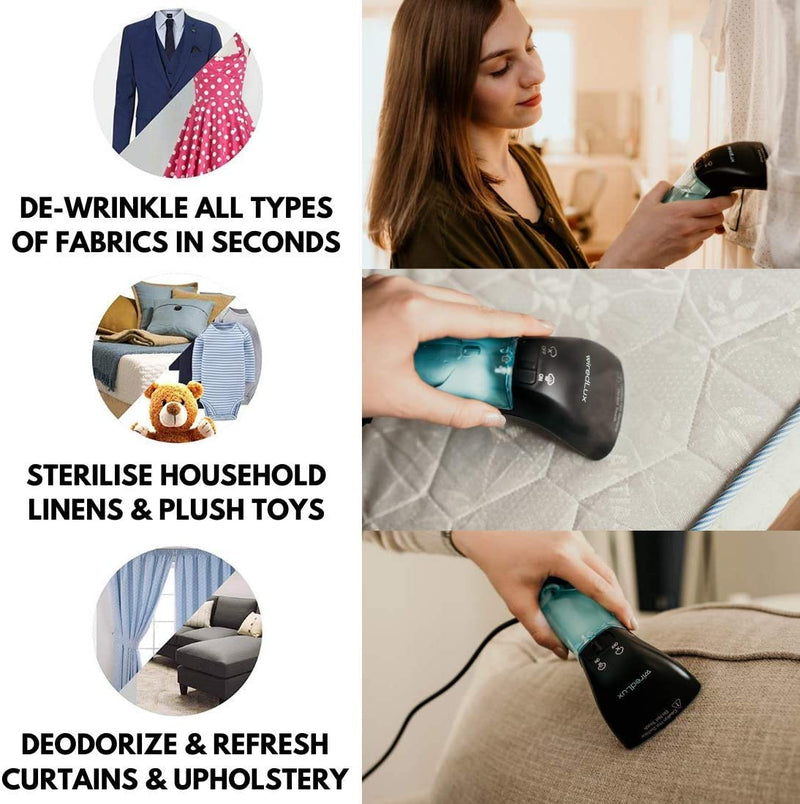 【Flat and Vertical Leak-Proof Ironing】Unlike other steamers, this handheld steamer for clothes operates safely at 360º