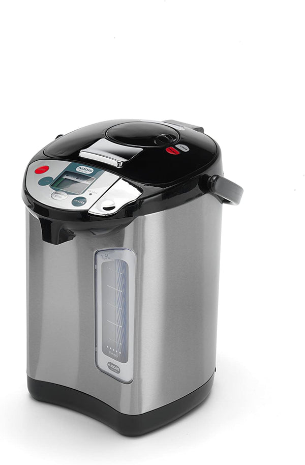 Addis Thermo Pot Instant Thermal Hot Water Boiler Dispenser, 3.2 Litre, Stainless Steel/Black