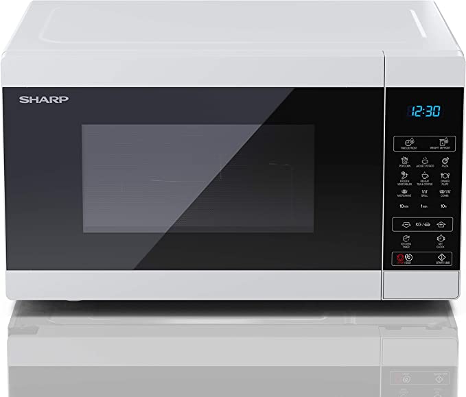 SHARP YC-MG81UW - 900W 28L Microwave with Grill, Electronic control, 11 Power Levels, White