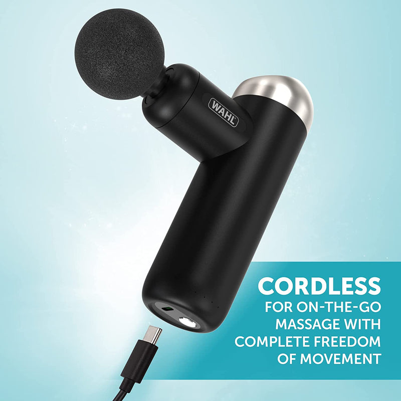 With up to 200 minutes cordless run time from a single charge, this portable massaging tool offers complete freedom of movement and enough time to target aching muscles all over the body.