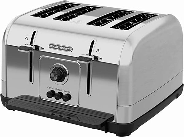 Morphy Richards 240130 Venture 4 Slice Toaster Brushed Stainless Steel