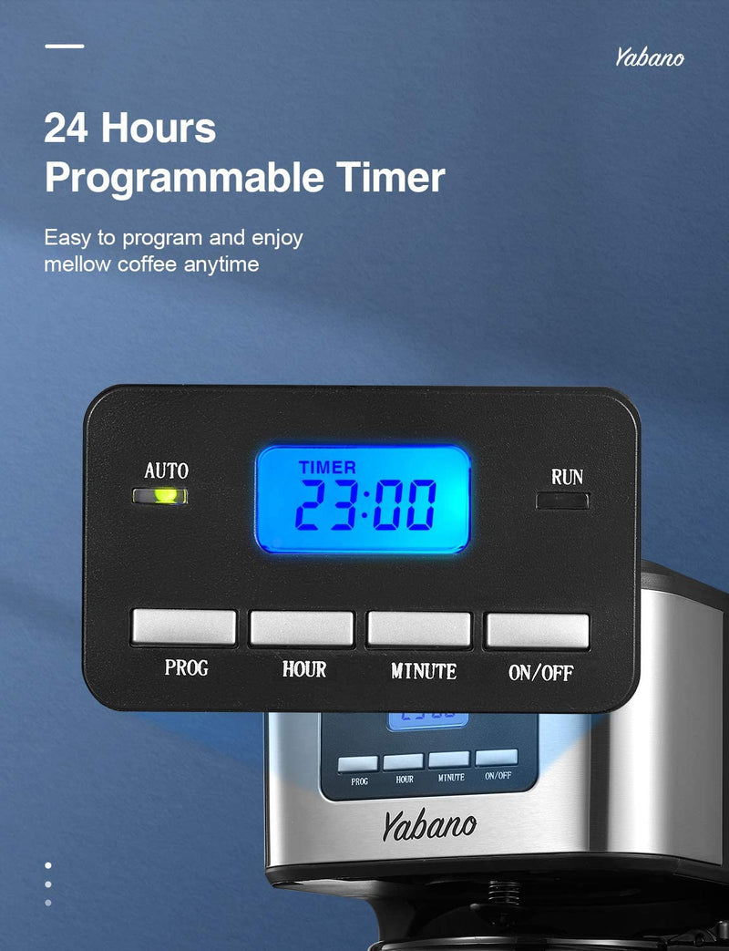 Programmable Timer Enjoy high-quality coffee at any time, no waiting.