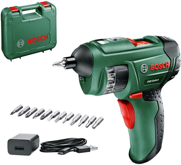 Bosch Home and Garden Cordless Screwdriver PSR Select (with Integrated 3.6 V Lithium-Ion Battery, in carrying case)