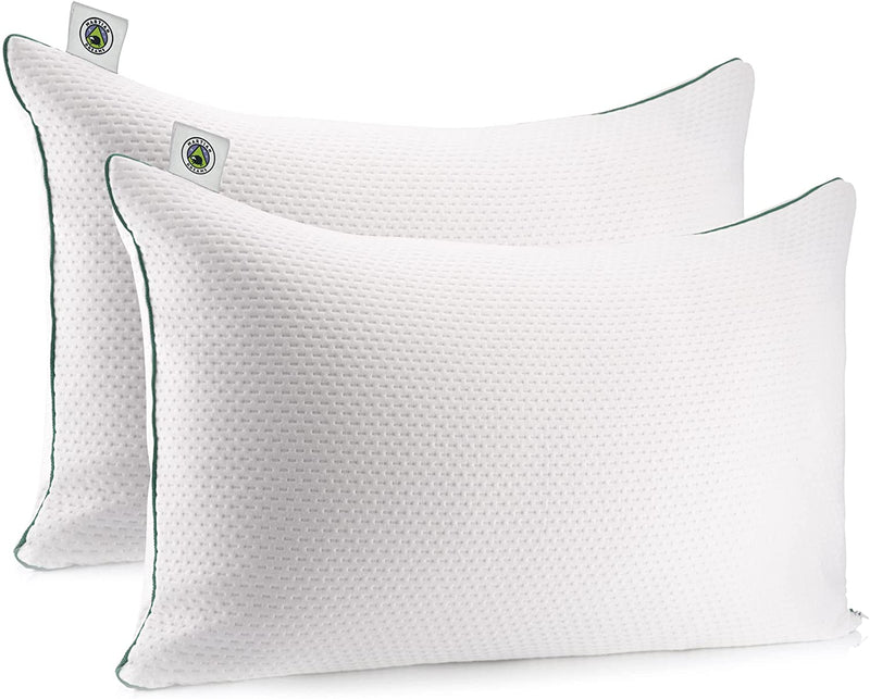 Ultra Soft Hotel Pillows 2 Pack 100% Hypoallergenic & Dust-Mite Resistant with Luxury Bamboo Covers and Hollow 3D Microfiber Filling by Martian Dreams