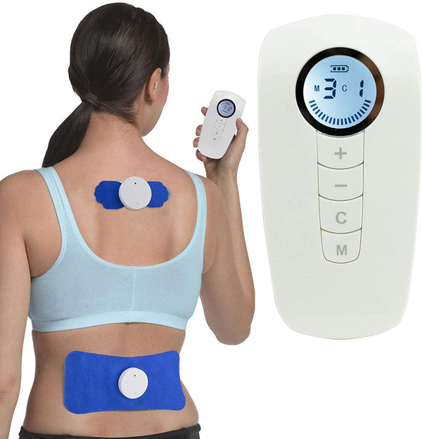 Med-Fit Wireless Dual Channel Rechargeable TENS and Muscle Stimulator Does not Require Batteries Two Wireless Modules for Instant targeted Pain Relief