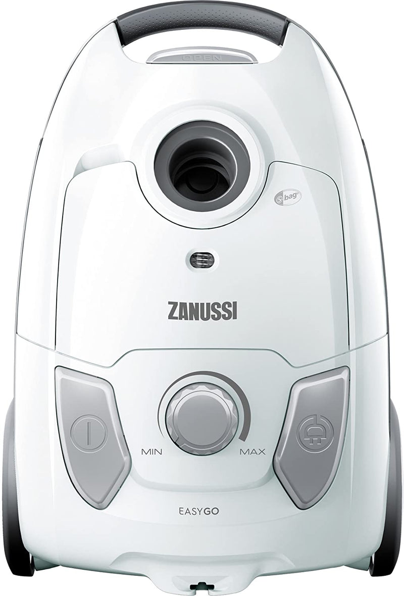 Zanussi ZAN4100IW Easy Go Bagged Cylinder Vacuum Cleaner, 750 W, 3 liters, Ice White [Energy Class A]