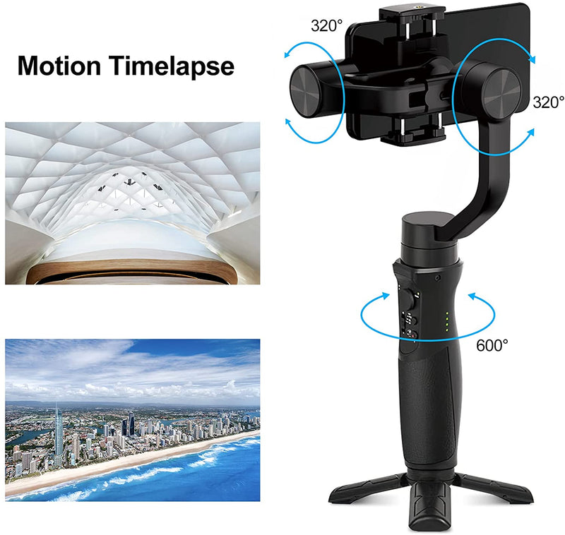 Hohem 3-Axis Smartphone Gimbal Stabilizer for iPhone 12/11 Pro Max/Samsung/Huawei, Stable Video Recording Object Tracking Time-Lapse for Vlog Youtube