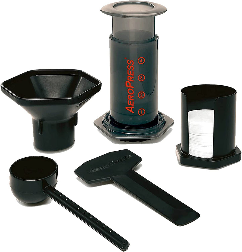 AeroPress Coffee and Espresso Maker - Quickly Makes Delicious Coffee Without Bitterness - 1 to 3 Cups Per Pressing