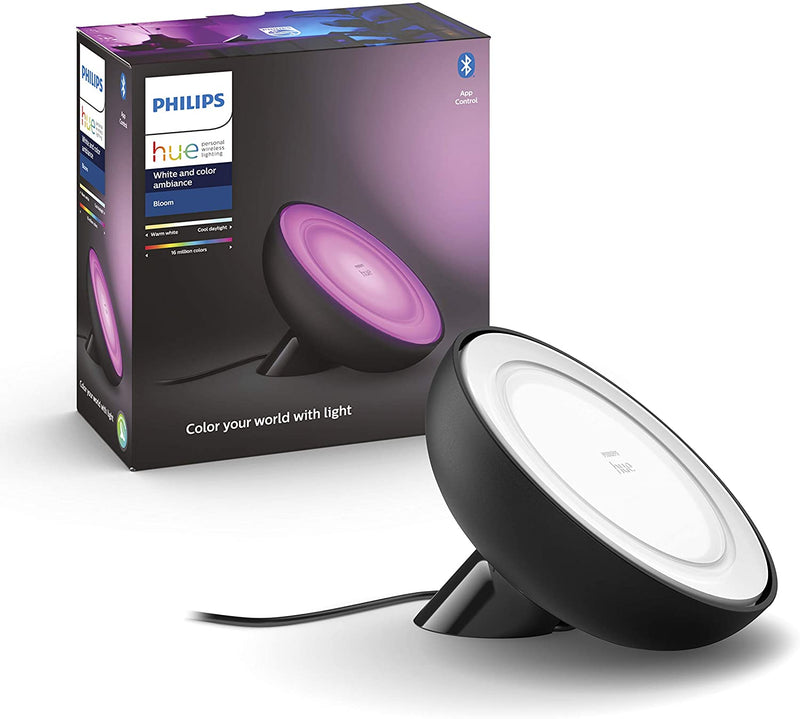 Philips Hue Bloom White and Colour Ambiance [White] Smart LED Table Lamp, with Bluetooth Works with Alexa and Google Assistant