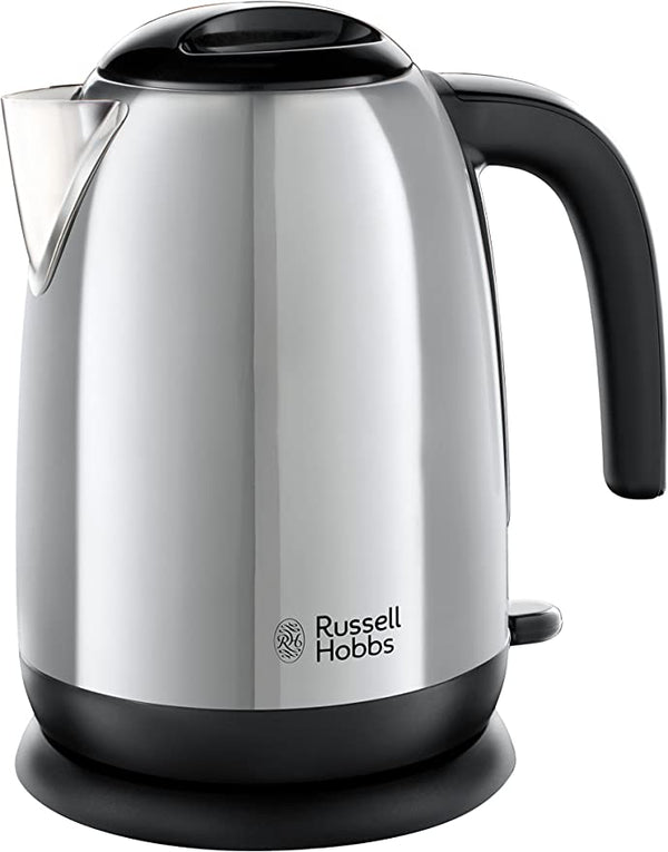Russell Hobbs 23911 Adventure Polished Stainless Steel Electric Kettle Open Handle, 3000 W, 1.7 Litre
