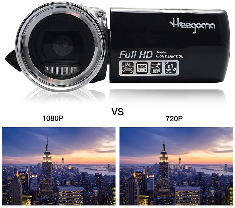 Heegomn Digital Video Camera for Youtube Vlogging, 1080p Mini DV Video Camcorder for Kids/Children/Beginners/Teenagers