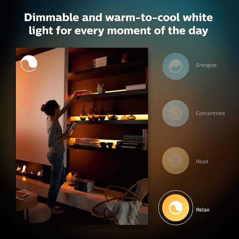Philips Hue Lightstrip Plus v4 [2 m] White and Colour Ambiance Smart LED Kit with Bluetooth, Works with Alexa, Google Assistant and Apple HomeKit [Energy Class A]
