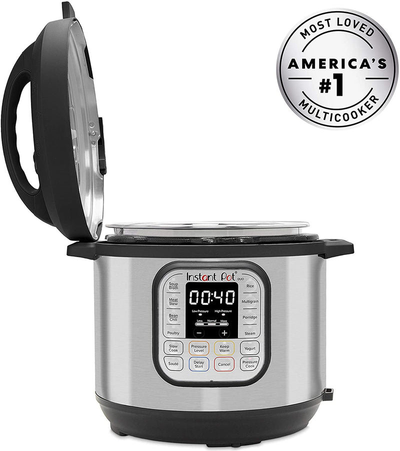 Open Lid side view of Instant Pot Duo 7-in-1 Electric Pressure Cooker