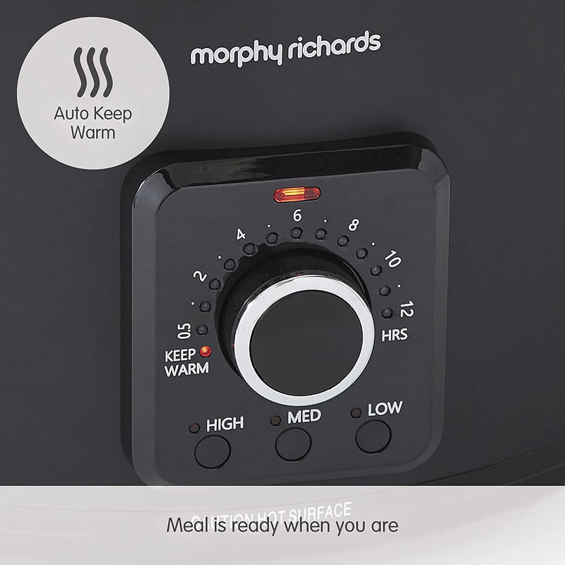 Morphy Richards 461021 6.5L Easy Time Slow Cooker, Black