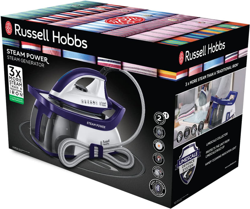Russell Hobbs 24440 Steam Generator Iron, Series 3, 2600 W, Purple/White