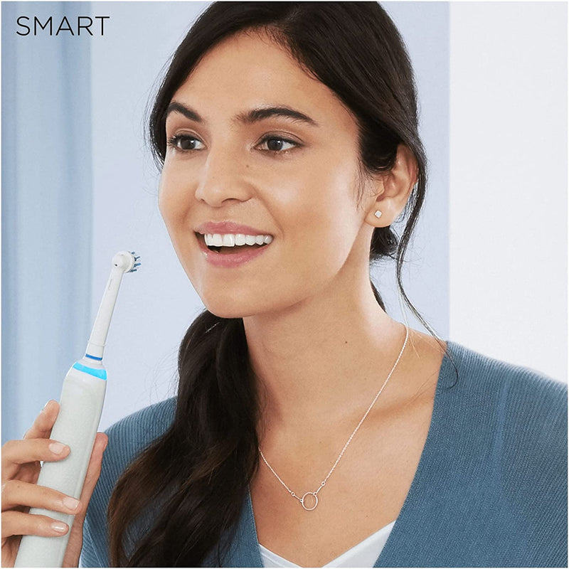 Oral-B Smart 6 Electric Toothbrush with Smart Pressure Sensor, 3 Toothbrush Heads & Travel Case, 5 Mode Display with Teeth Whitening, 6000N, White