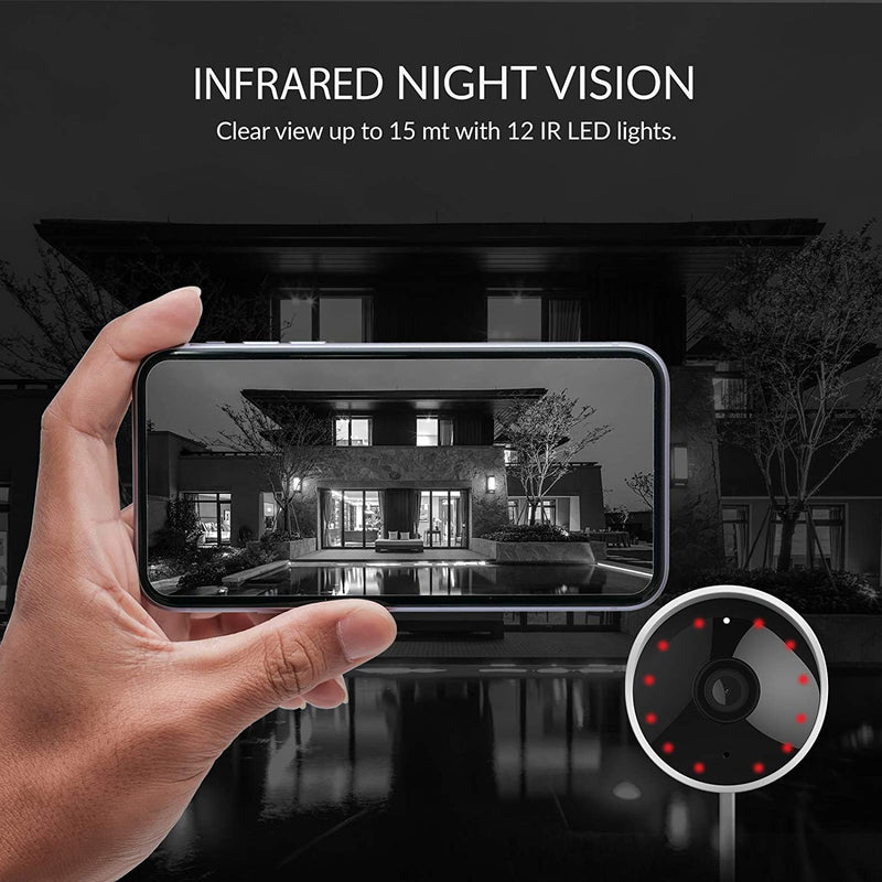 YI Outdoor Camera 1080p, Security Camera IP65 Waterproof, IP Camera Wifi for Outdoor Surveillance with Motion Detection, Night Vision, Alarm