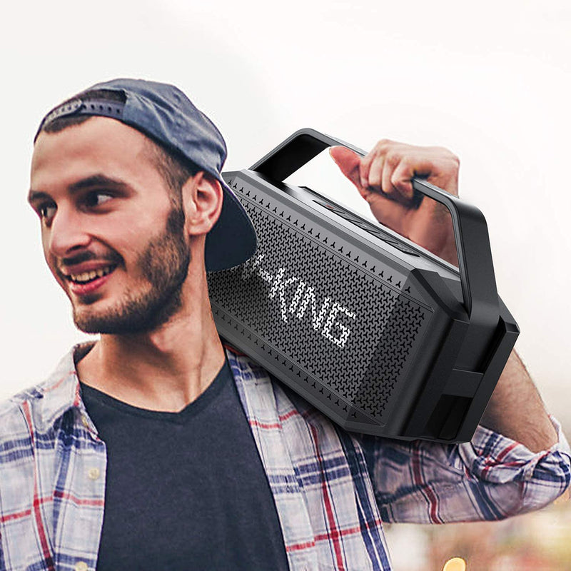 W-KING 60W Bluetooth Speaker, Powerful Bass, Loudest Wireless Portable Speaker, IPX6 Waterproof, Bluetooth 5.0, 40H Playtime, 10400mAh Power Bank D9-1