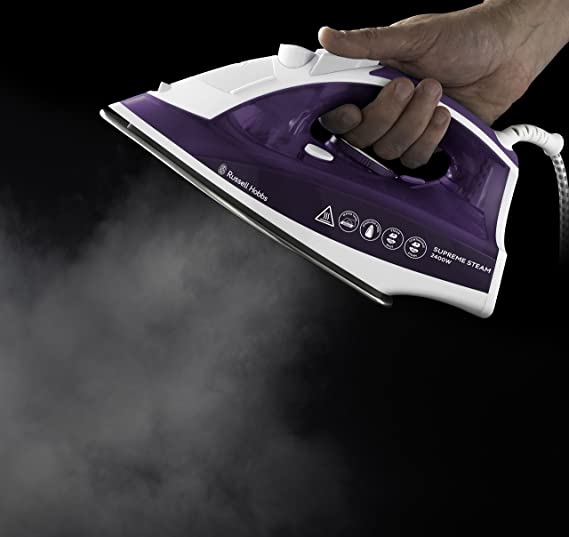Russell Hobbs Supreme Steam Traditional Iron 23060, 2400 W, Purple/White