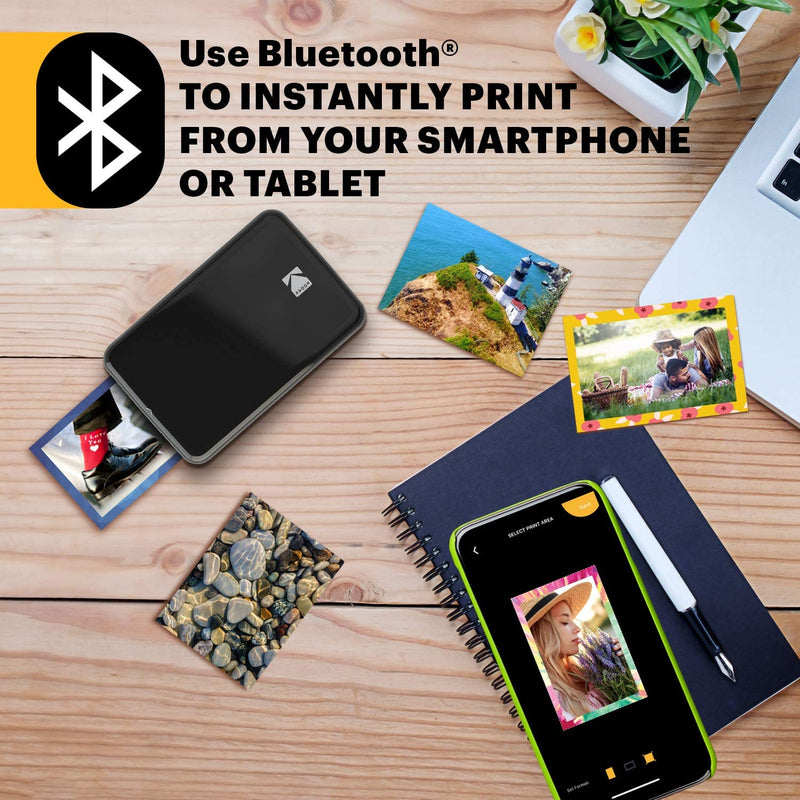 KODAK Step Printer Connects to Any iOS or Android Smartphone, Tablet or Similar Device Via Bluetooth or NFC So You Can Print Pics Instantly.