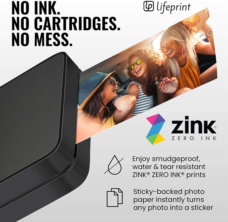 Lifeprint 2x3 Portable Photo and Video Printer for iOS and Android devices. Make Your Photos Come To Life w/Augmented Reality - White