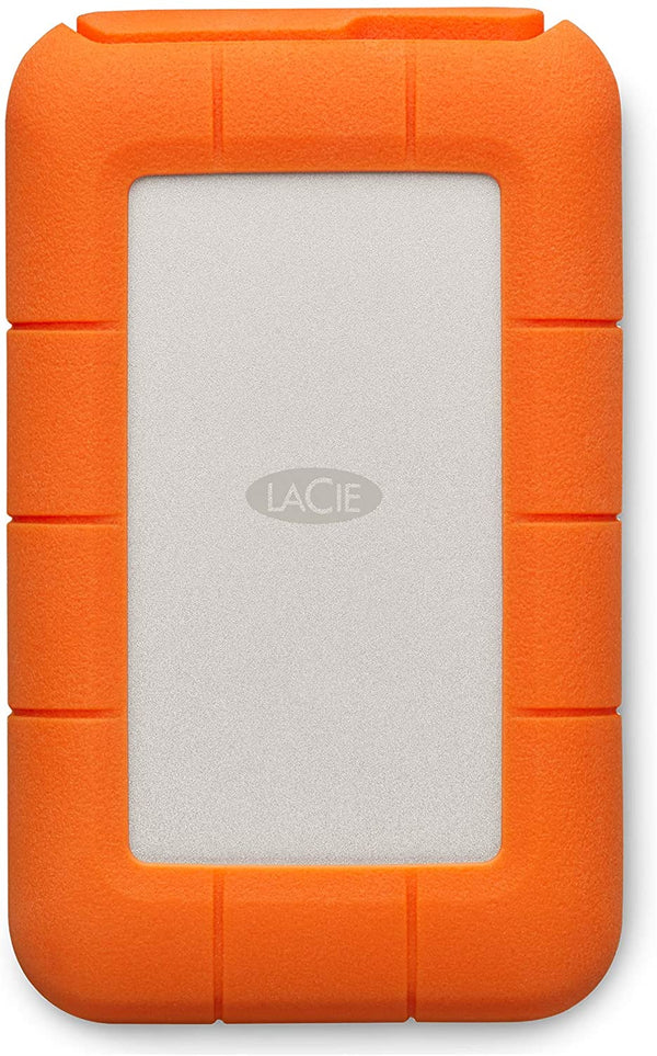 LaCie Rugged USB-C, 1TB, Portable External Hard Drive, Drop, Shock, Dust, Rain Resistant, for Mac & PC, incl. USB-C w/o USB-A cable (STFR1000800)