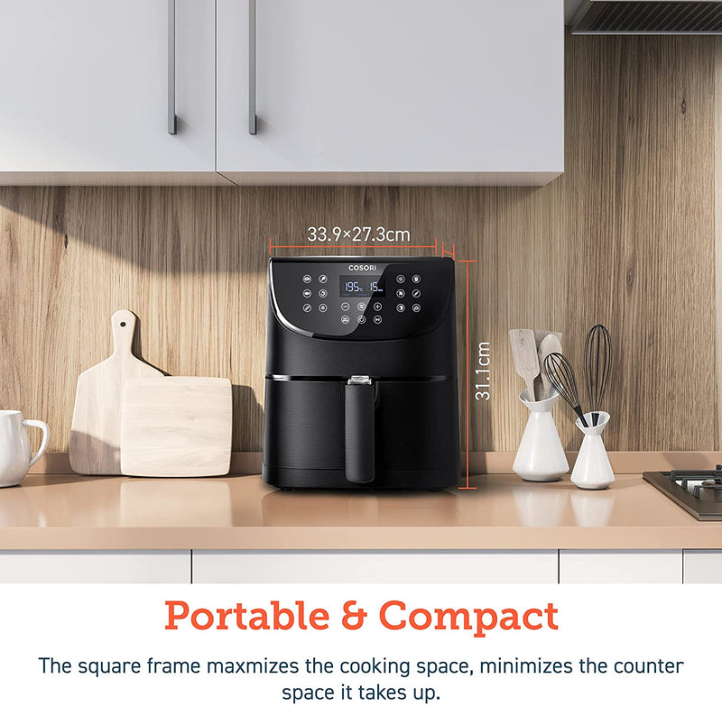 Portable compact air fryer, can store neatly on the kitchen countertop saving space