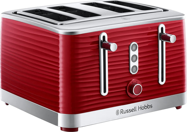Russell Hobbs 24382 Inspire Red High Gloss Plastic Four Slice Toaster