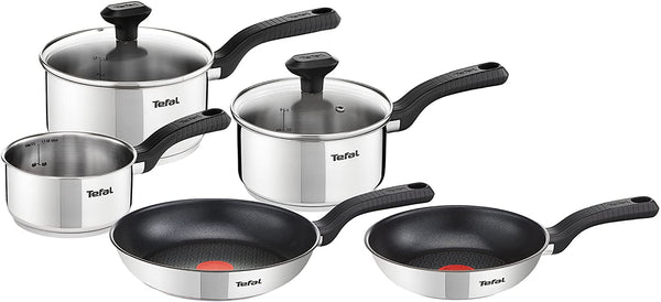 Tefal C972S544 5 Piece, Comfort Max, Stainless Steel, Pots and Pans, Induction Set, Silver