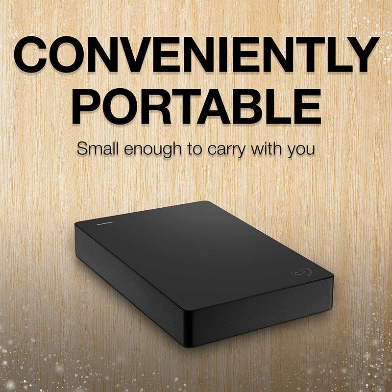 Seagate Portable Drive, 1TB, External Hard Drive, Black, for PC Laptop and Mac, 2 year Rescue Services, (STGX1000400)